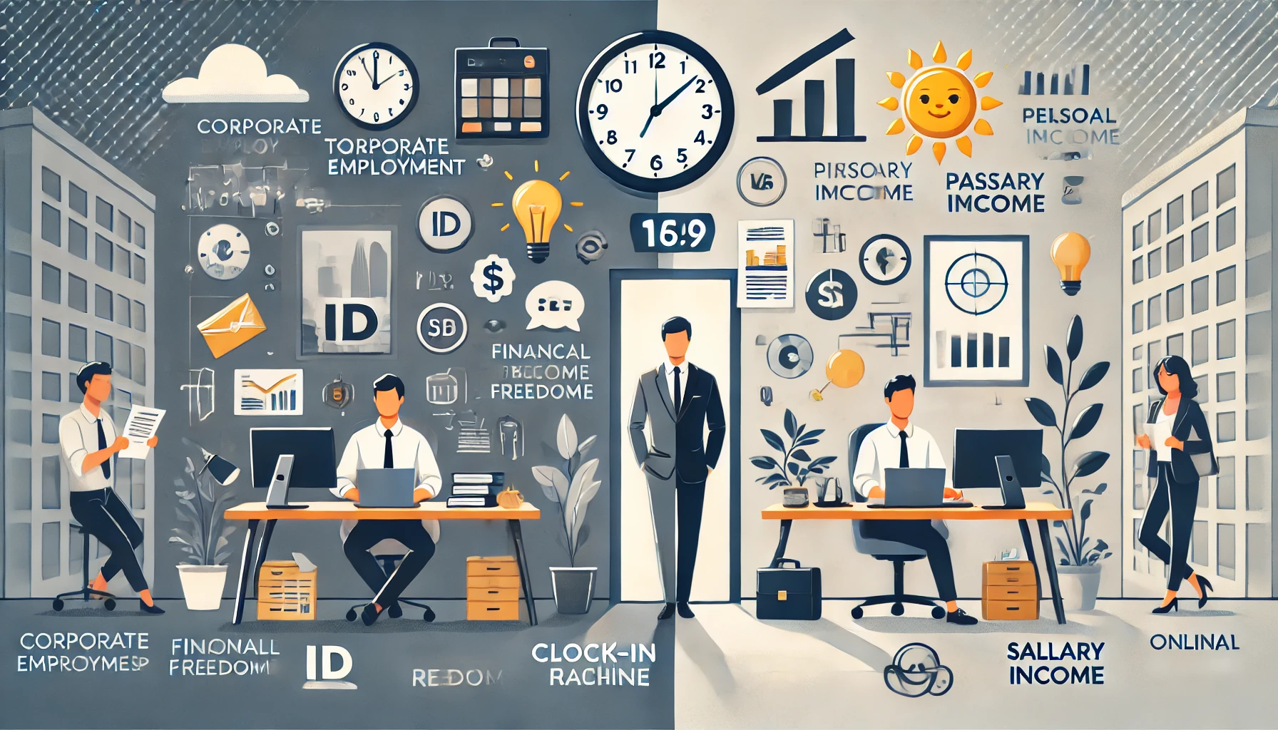 Zniewolenie przez pracę etatową w korporacji