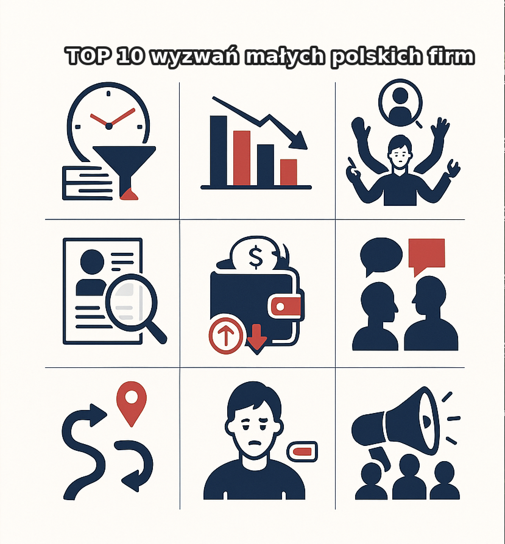 Top 10 największych wyzwań właścicieli małych firm w Polsce